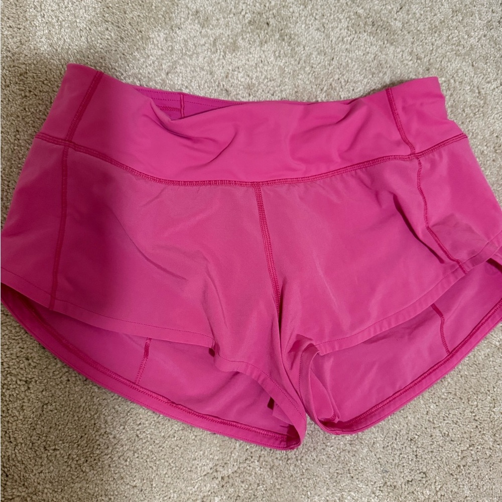 Lululemon Sonic Pink Speed Up Shorts